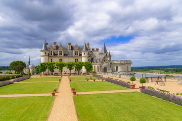 Fototapeta na wymiar Amboise castle, France, beautiful French heritage, panorama