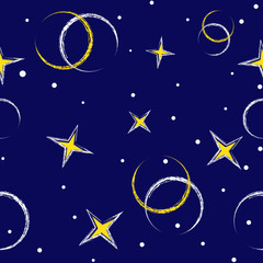 seamless night sky pattern