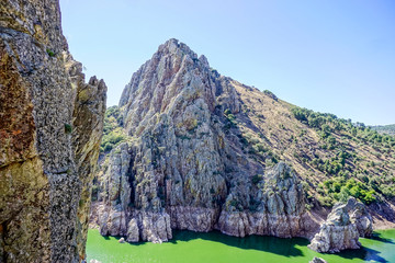 View from the viewpoint of the gypsy jump in the national park of Monfrague