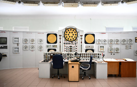 The central control room of first nuclear power plant.