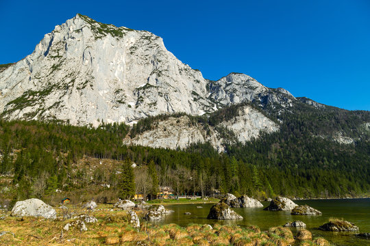 Grundlsee lake in the Liezen District of Styria, Austria.
