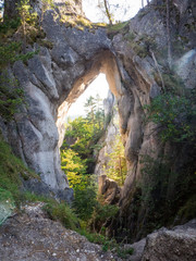 Sulov rocks, nature reserve in Slovakia with gothic rock gate