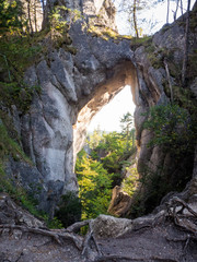 Obraz premium Sulov rocks, nature reserve in Slovakia with gothic rock gate