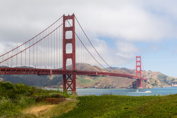The Golden Gate bridge in San Francisco bay
