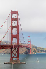 The Golden Gate bridge in San Francisco bay