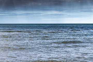 Blue Baltic sea in spring day.