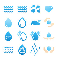water environment, water drop and sea gradient icon vector design and illustration