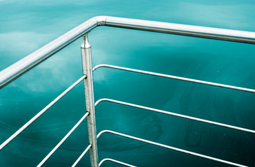 metal railing on swimming pool