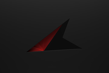 abstract modern black and red graphic background 3d illustration pattern.