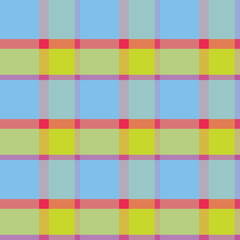 checkered background of stripes in green, blue, red and purple