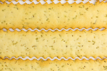 background of mediterranean crunchy cracker with rosemary
