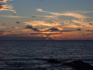 Obraz na płótnie Canvas Sea and sunset in Pantelleria island, Sicily, Italy