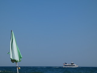 White yacht in the sea