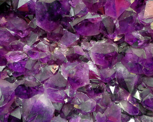 Amethyst gemstones purple color 