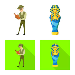 Vector design of story and items symbol. Set of story and attributes stock symbol for web.