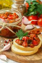bruschetta with tomato and basil