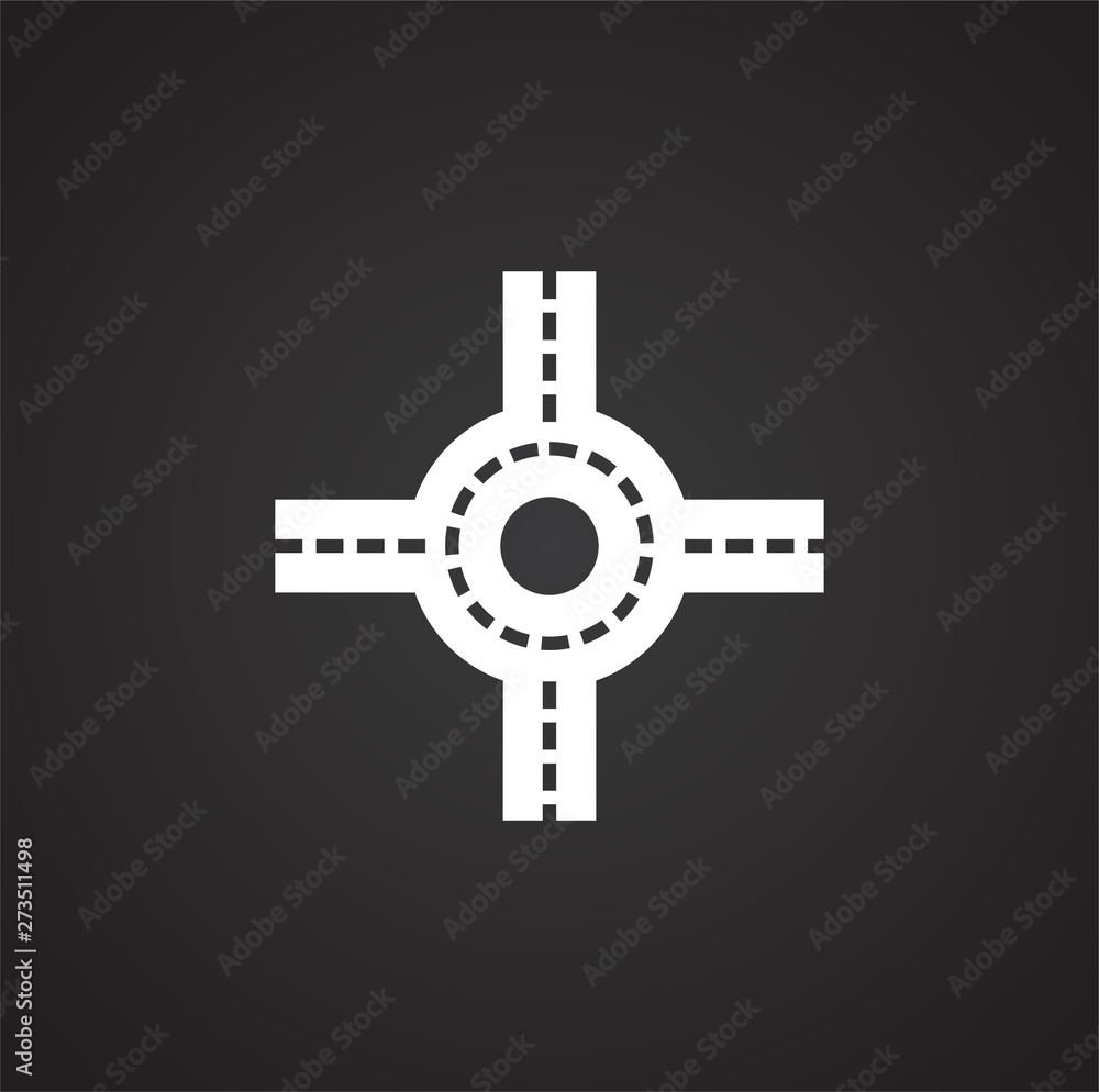 Poster road icon on background for graphic and web design. simple illustration. internet concept symbol for