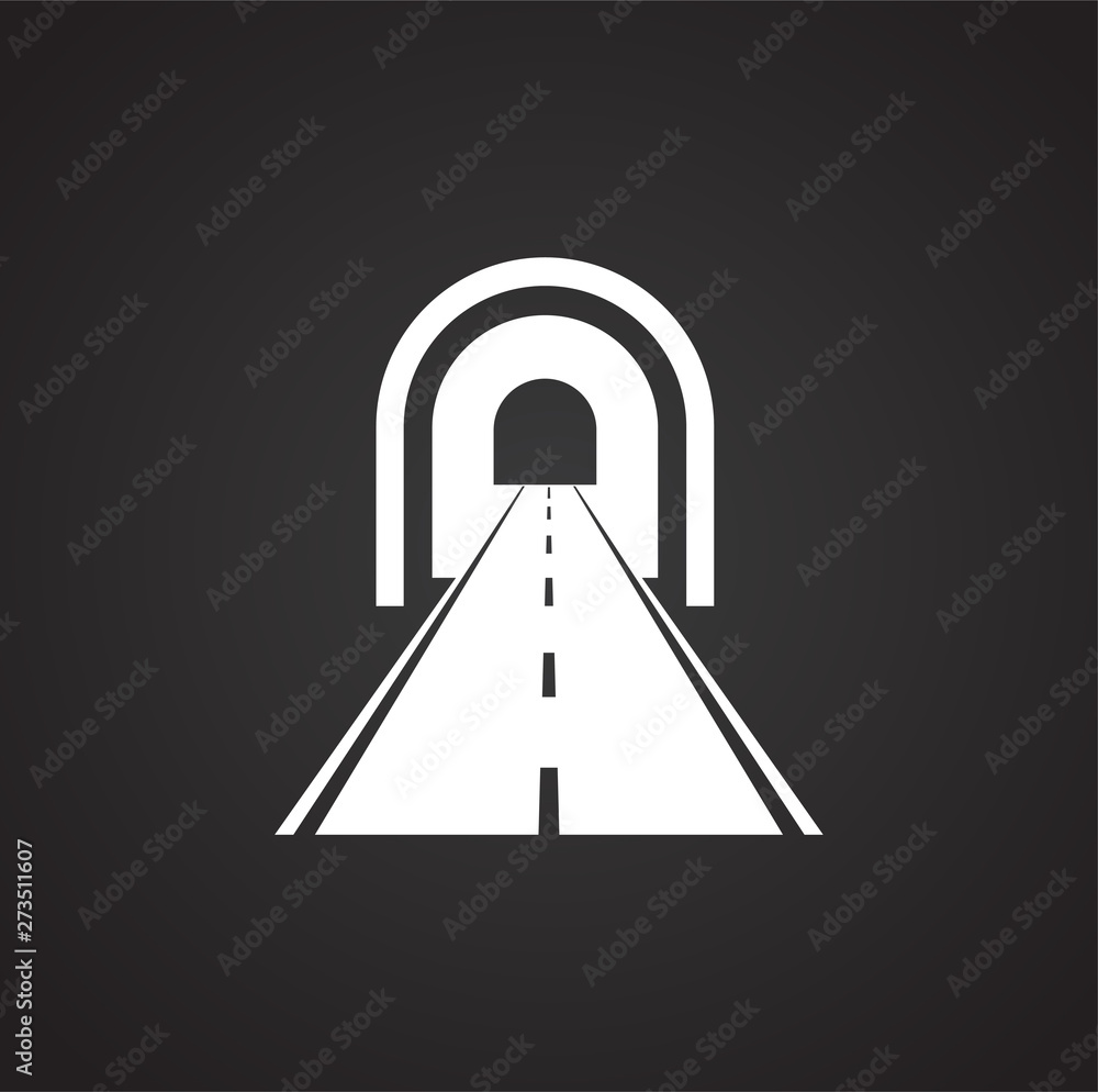 Poster road icon on background for graphic and web design. simple illustration. internet concept symbol for