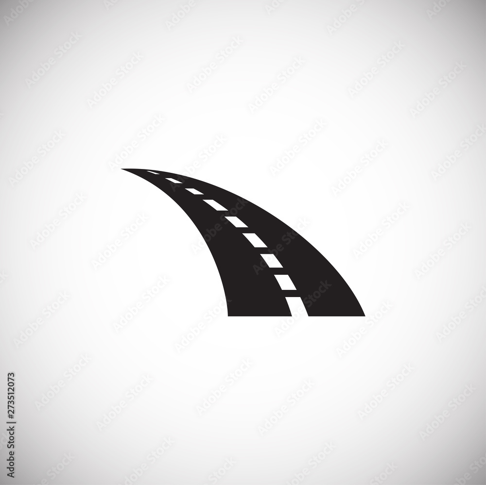 Poster road icon on background for graphic and web design. simple illustration. internet concept symbol for