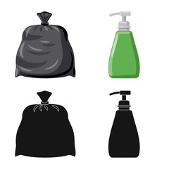 Vector illustration of cleaning and service icon. Collection of cleaning and household stock vector illustration.