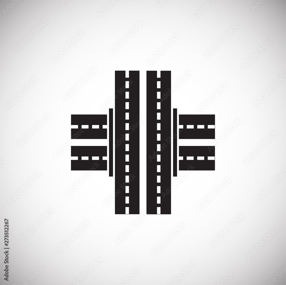 Poster road icon on background for graphic and web design. simple illustration. internet concept symbol for
