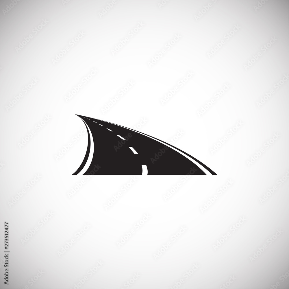 Poster road icon on background for graphic and web design. simple illustration. internet concept symbol for