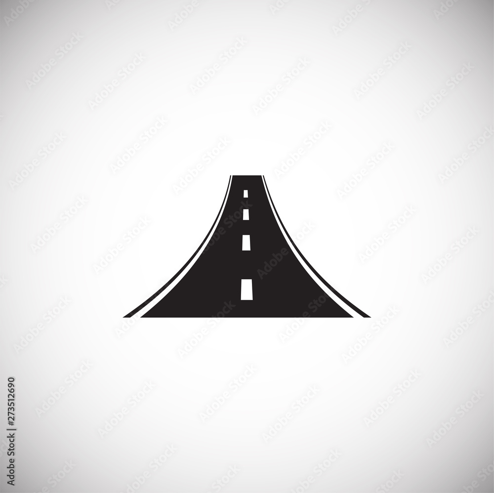 Poster road icon on background for graphic and web design. simple illustration. internet concept symbol for