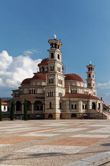 Fototapeta na wymiar Orthodox Church in Korce, Albania, Europe 