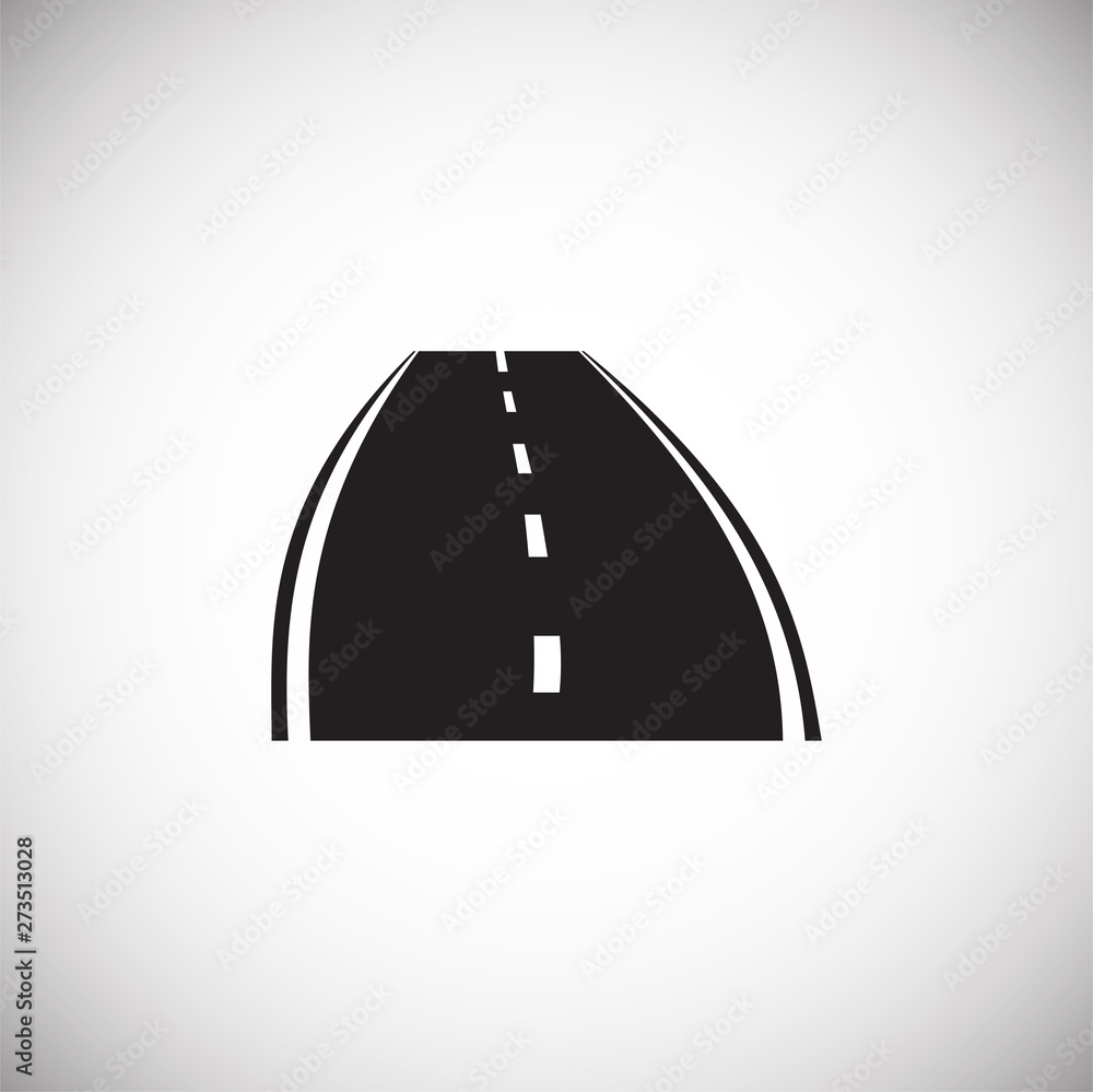 Poster road icon on background for graphic and web design. simple illustration. internet concept symbol for