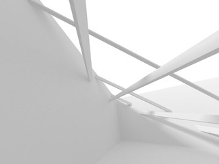 Futuristic White Architecture Design Background