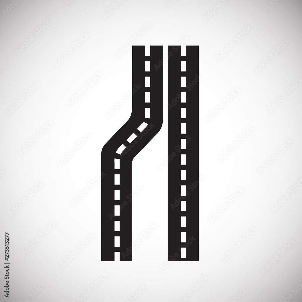 Poster road icon on background for graphic and web design. simple illustration. internet concept symbol for