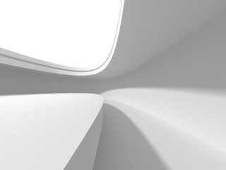 Futuristic White Architecture Design Background