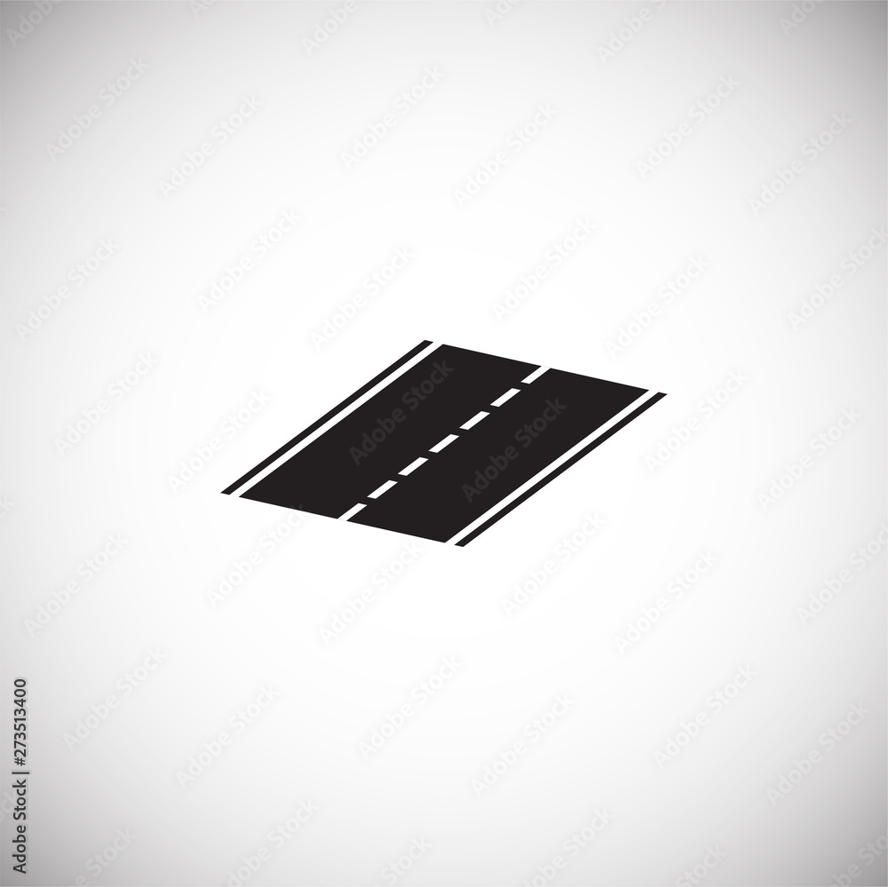 Poster road icon on background for graphic and web design. simple illustration. internet concept symbol for