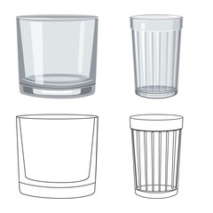 Isolated object of form and celebration symbol. Collection of form and volume stock vector illustration.