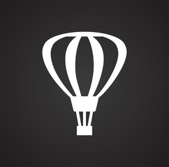 Obraz premium Hot Air balloon icon on background for graphic and web design. Simple illustration. Internet concept symbol for website button or mobile app.