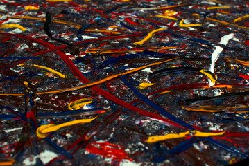 Painting Oil house, oil paints