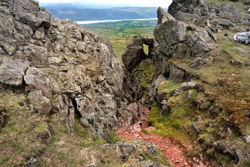 Rock formation on Dow Crag