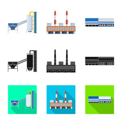 Obraz premium Isolated object of production and structure symbol. Set of production and technology stock symbol for web.