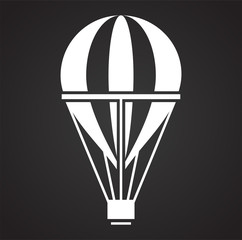 Obraz premium Hot Air balloon icon on background for graphic and web design. Simple illustration. Internet concept symbol for website button or mobile app.