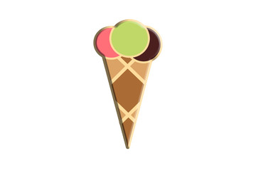 ice cream gelato icon isolated on white background