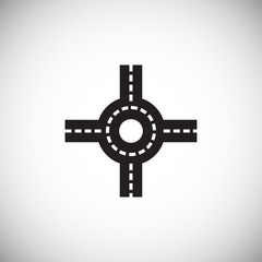 Obraz premium Road icon on background for graphic and web design. Simple illustration. Internet concept symbol for website button or mobile app.