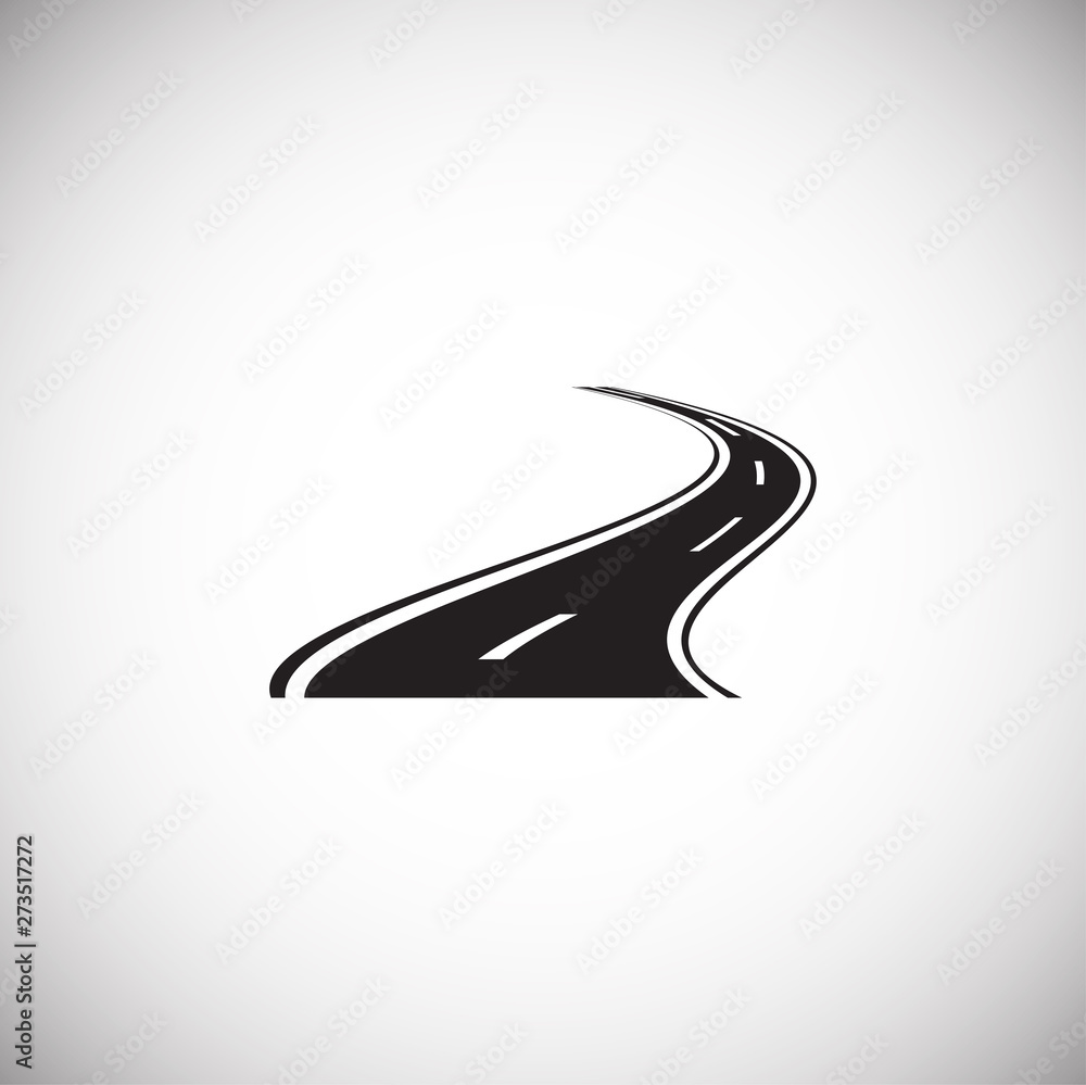 Poster road icon on background for graphic and web design. simple illustration. internet concept symbol for