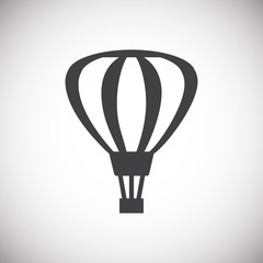 Obraz premium Hot Air balloon icon on background for graphic and web design. Simple illustration. Internet concept symbol for website button or mobile app.