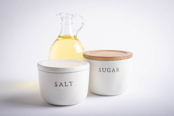 oil, salt, sugar, unhealthy nutrition image