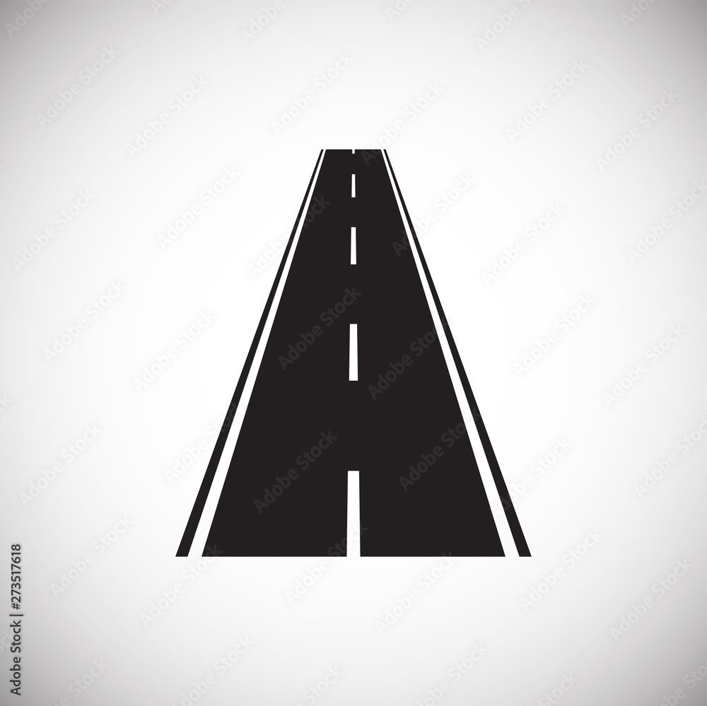 Poster road icon on background for graphic and web design. simple illustration. internet concept symbol for