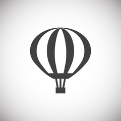 Hot Air balloon icon on background for graphic and web design. Simple illustration. Internet concept symbol for website button or mobile app.