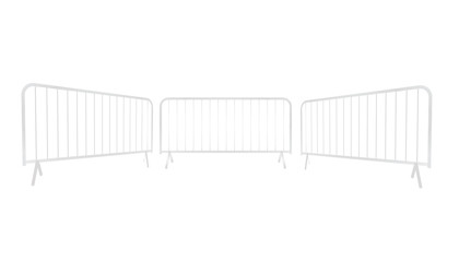 Grey metallic fence. vector illustration