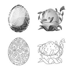 Vector design of animal and prehistoric logo. Collection of animal and cute stock vector illustration.