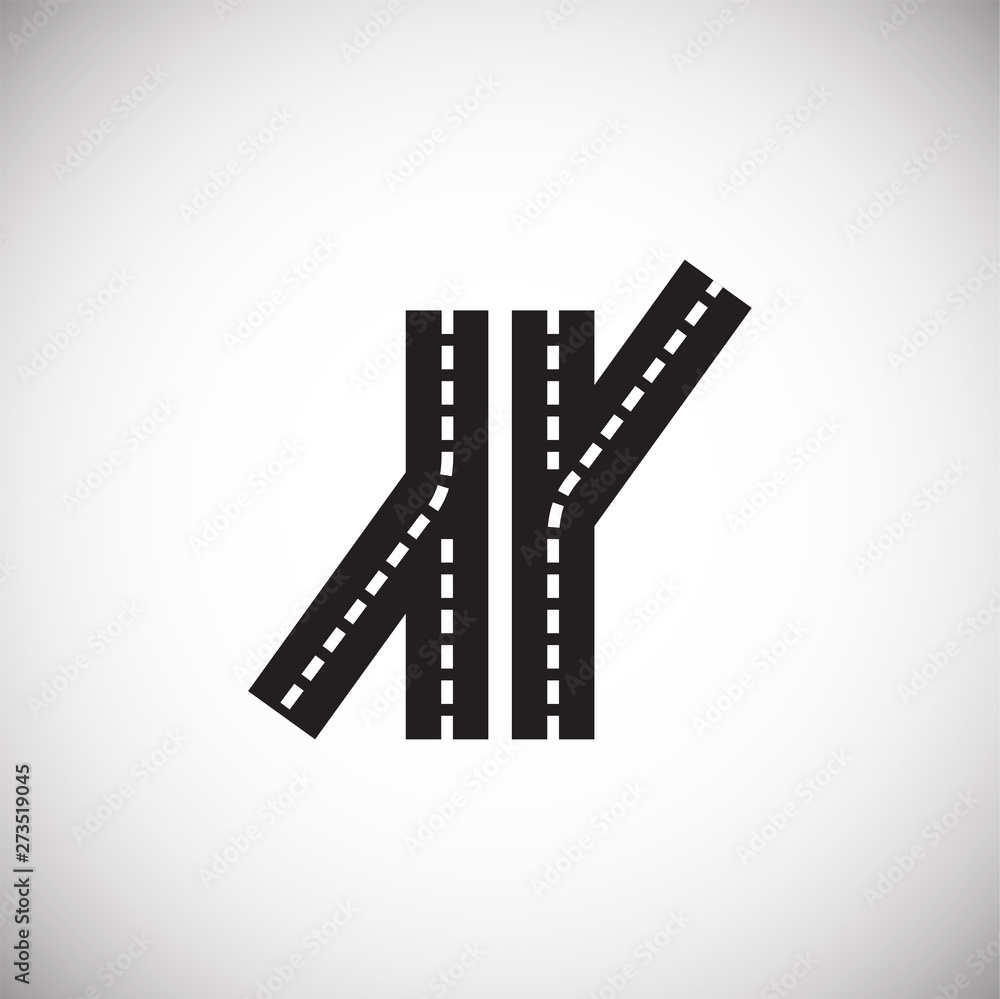 Poster road icon on background for graphic and web design. simple illustration. internet concept symbol for