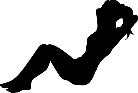 recommend clip art: Woman doing some sit-ups